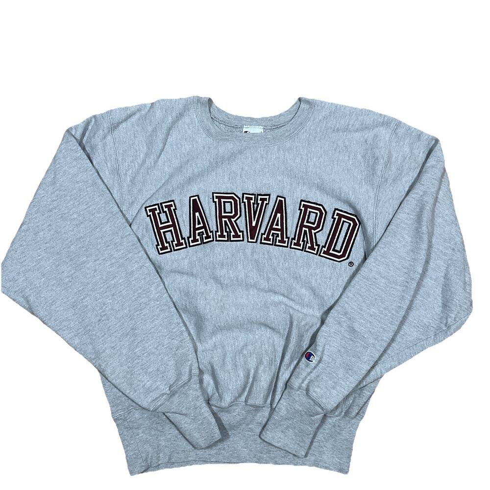 VTG‎ Champion Reverse Weave Harvard Crewneck Sweatshirt Stitched Letters 90s Y2K